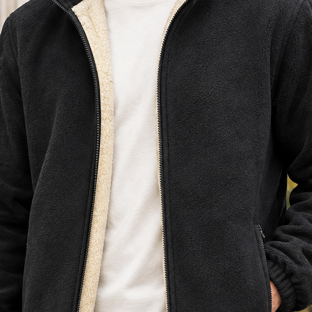 Laura | Women's Cashmere Fleece Jacket Stand Collar Plush Lined Zip