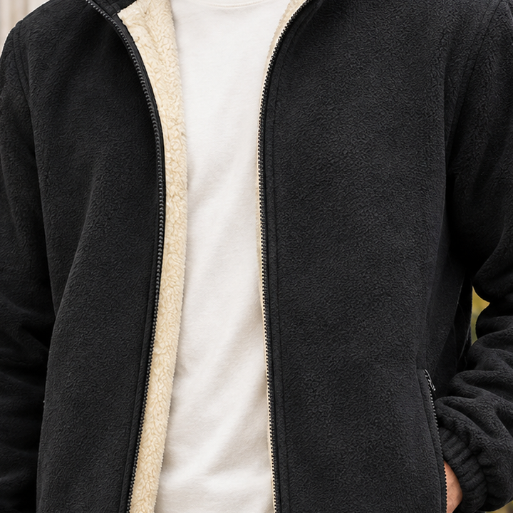 Laura | Women's Cashmere Fleece Jacket Stand Collar Plush Lined Zip