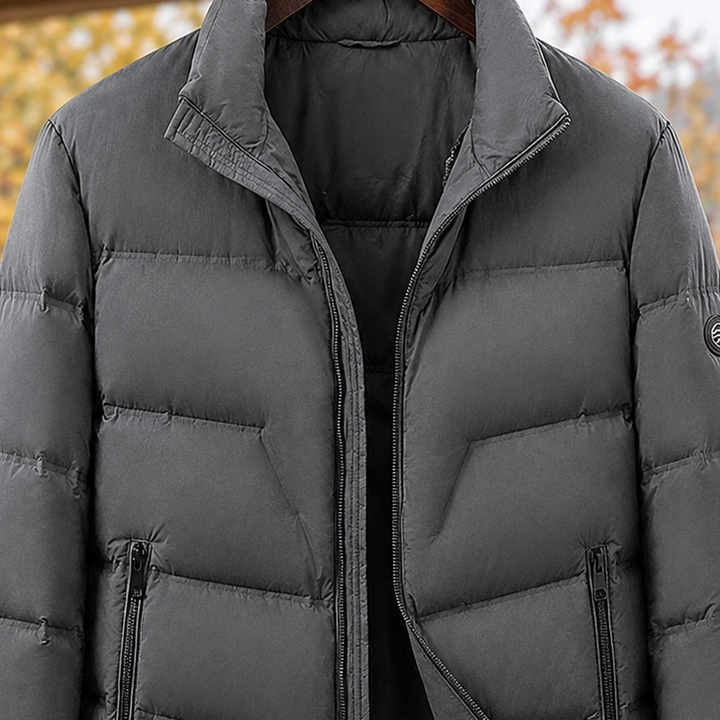 Gemma | Women's Down Puffer Jacket Padded Stand Collar Zipped Pockets