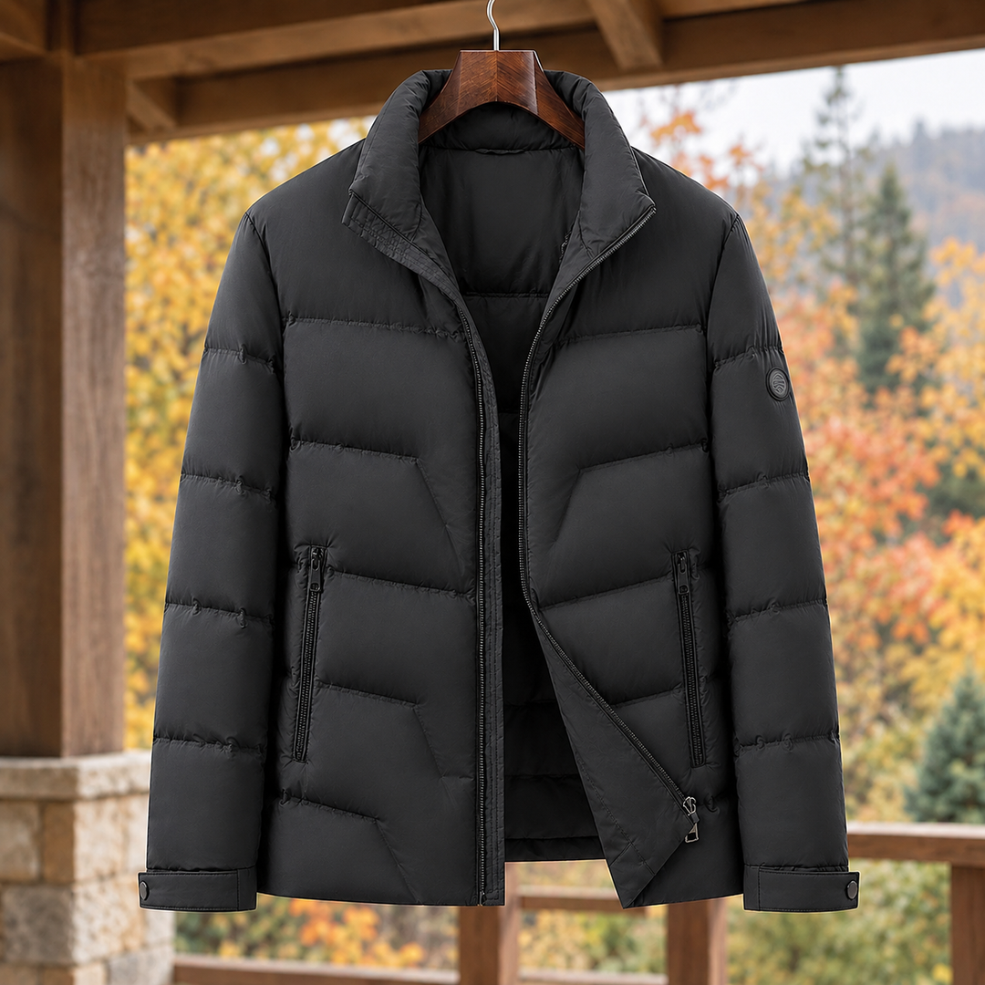 Gemma | Women's Down Puffer Jacket Padded Stand Collar Zipped Pockets
