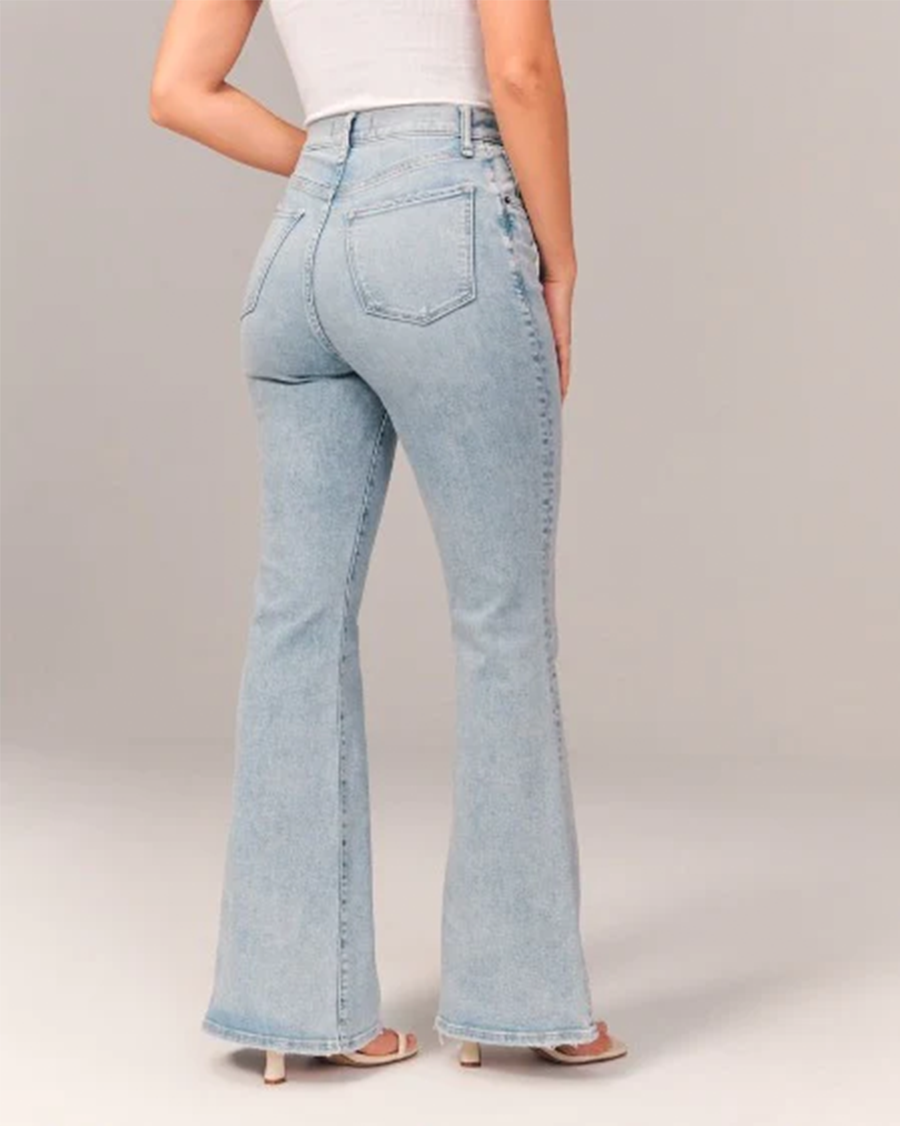 High-Waisted Flared Jeans