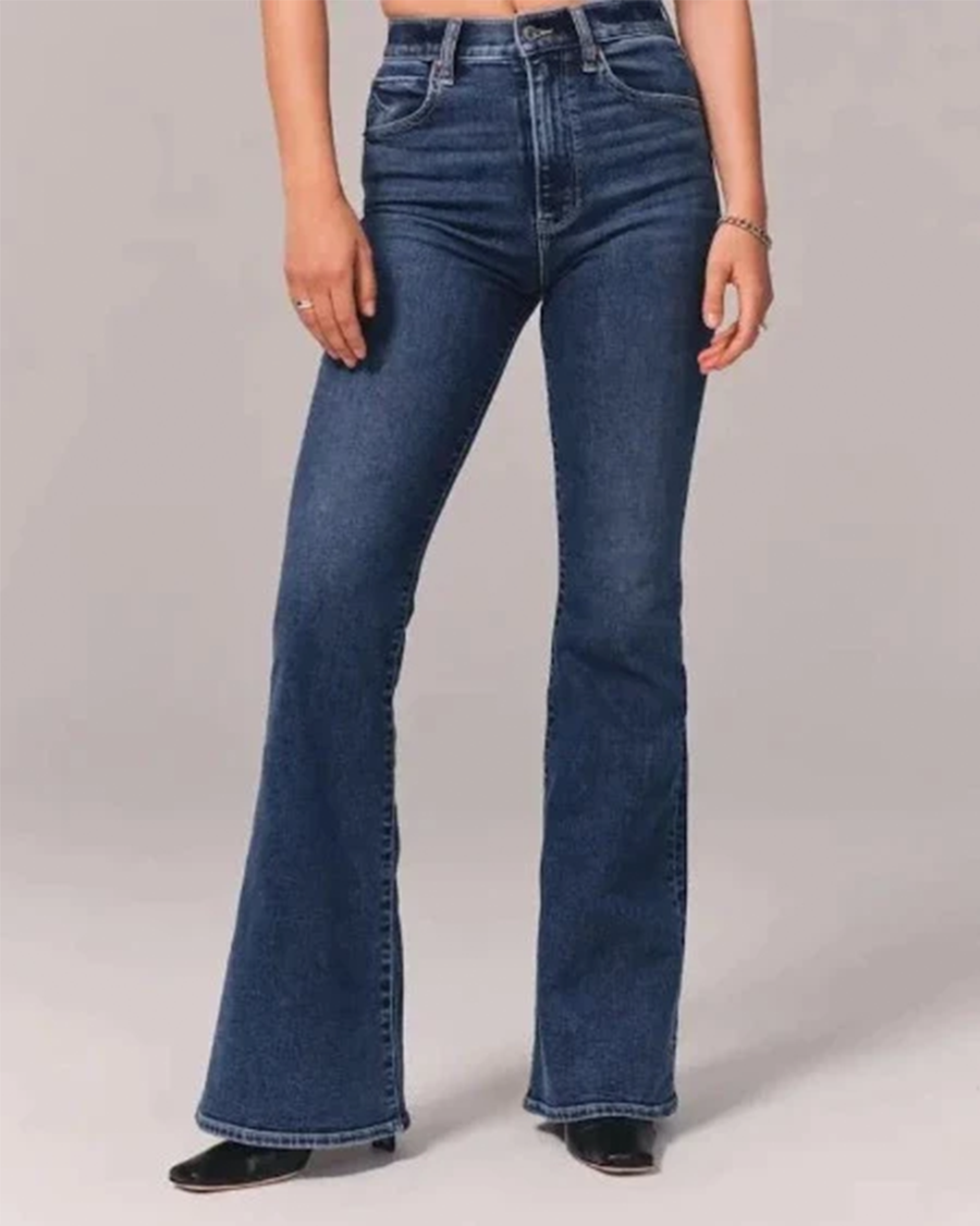 High-Waisted Flared Jeans