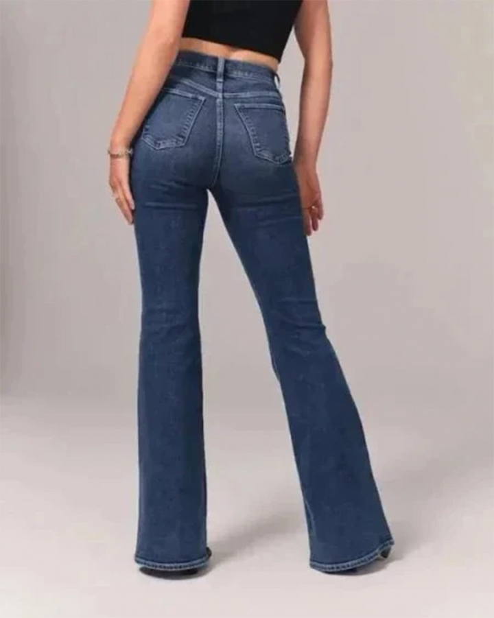 High-Waisted Flared Jeans