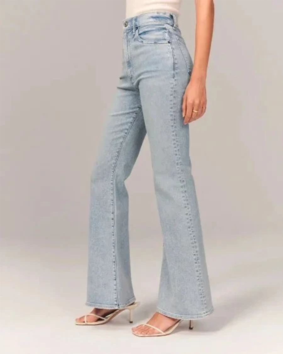 High-Waisted Flared Jeans