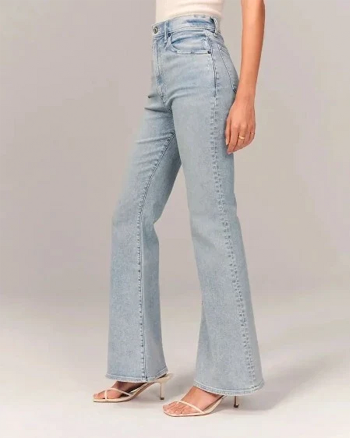 High-Waisted Flared Jeans