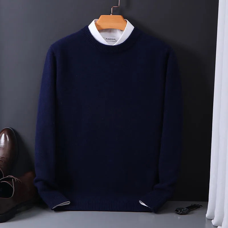 Jasper | Men's Crew Neck Jumper Regular Fit Cotton Blend Pullover