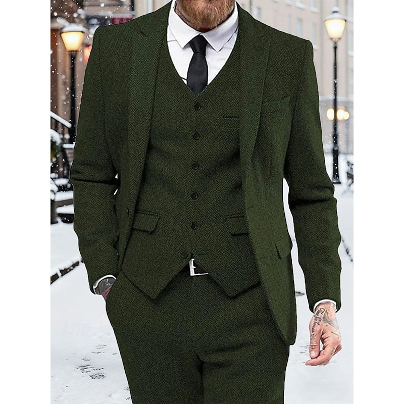 Simon | Men's Slim Fit Three-Piece Suit Blazer Waistcoat Trousers