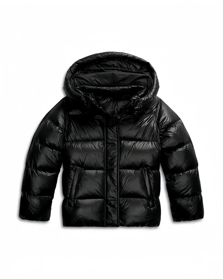 Ava | Ladies Puffer Jacket Hooded Windproof Cropped Coat