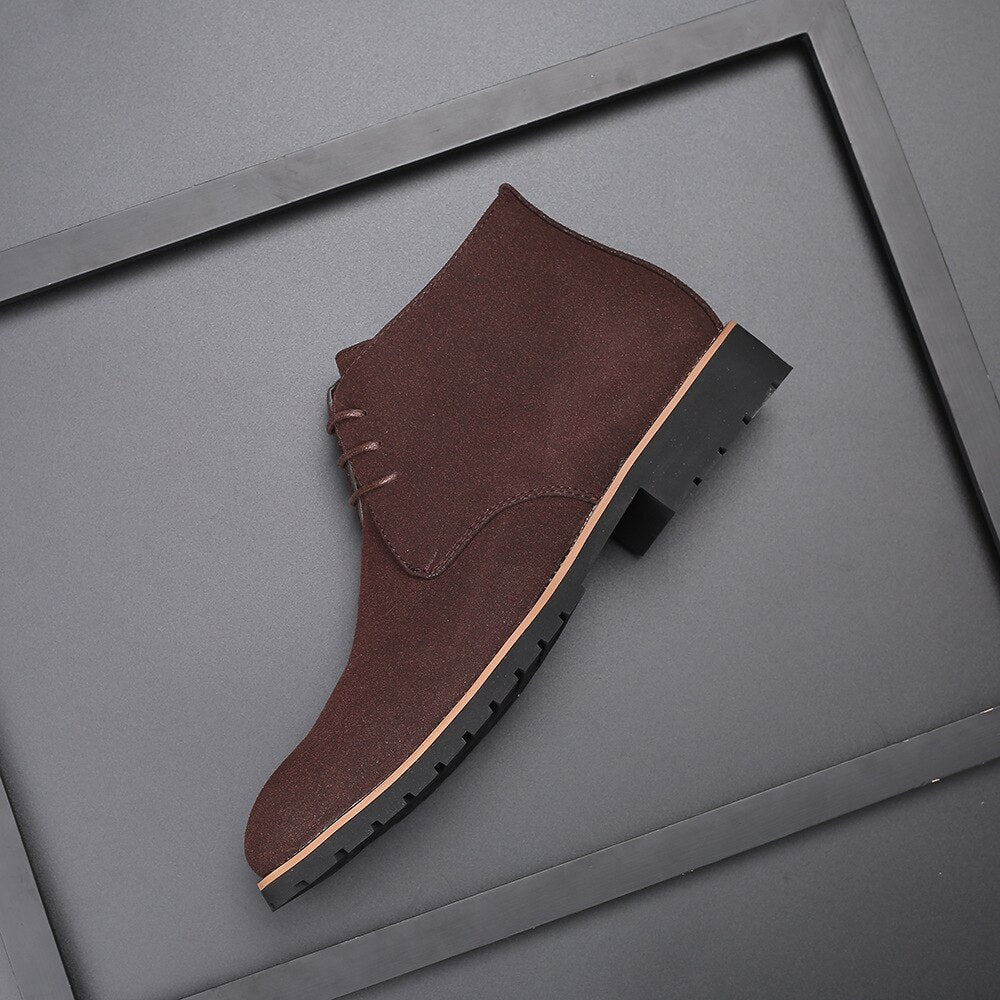 Oliver | Men's Leather Slip-On Ankle Boots Casual