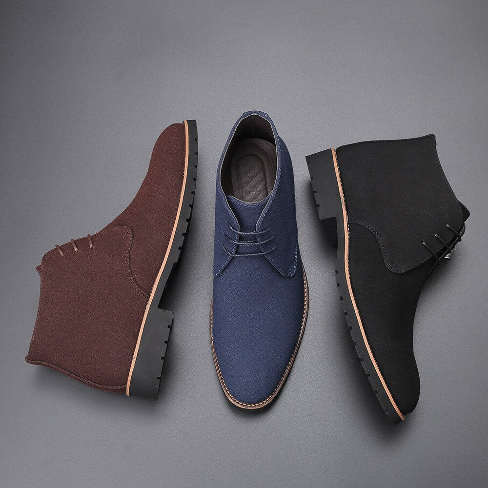 Oliver | Men's Leather Slip-On Ankle Boots Casual