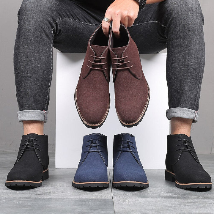 Oliver | Men's Leather Slip-On Ankle Boots Casual