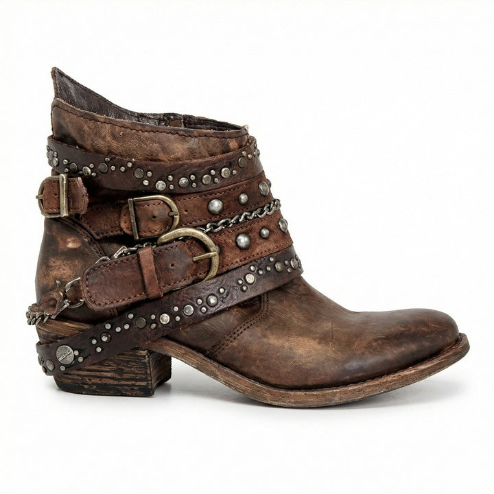 Evelyn | Women's Vintage-Style Chain Detail Boots Supportive Fit