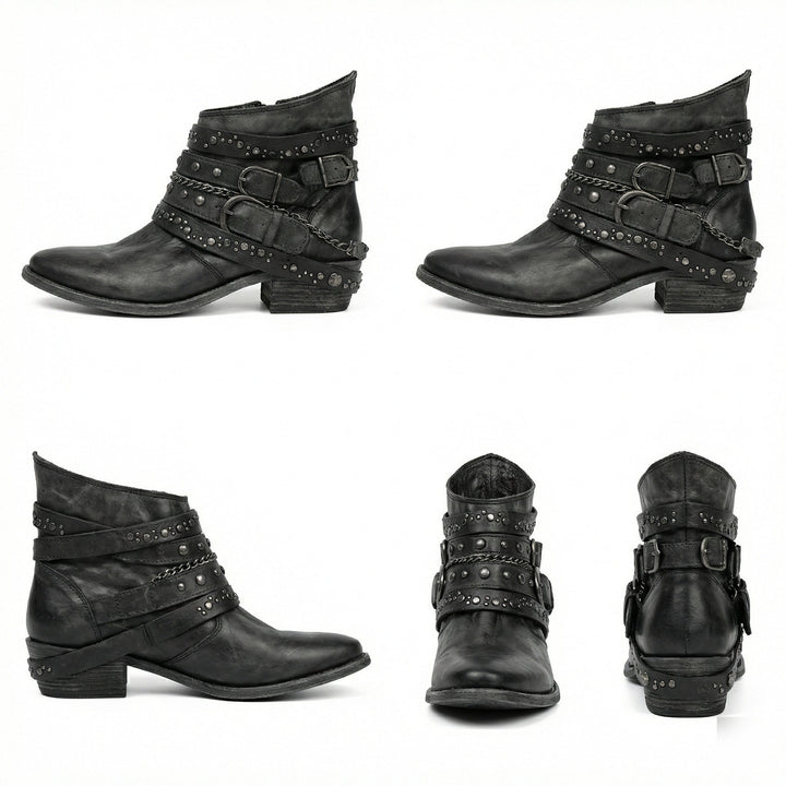 Evelyn | Women's Vintage-Style Chain Detail Boots Supportive Fit