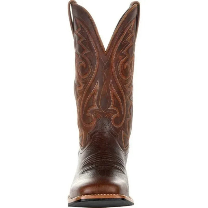 Women’s Western Cowboy Boots – Embroidered Mid-Calf Style for Casual Wear