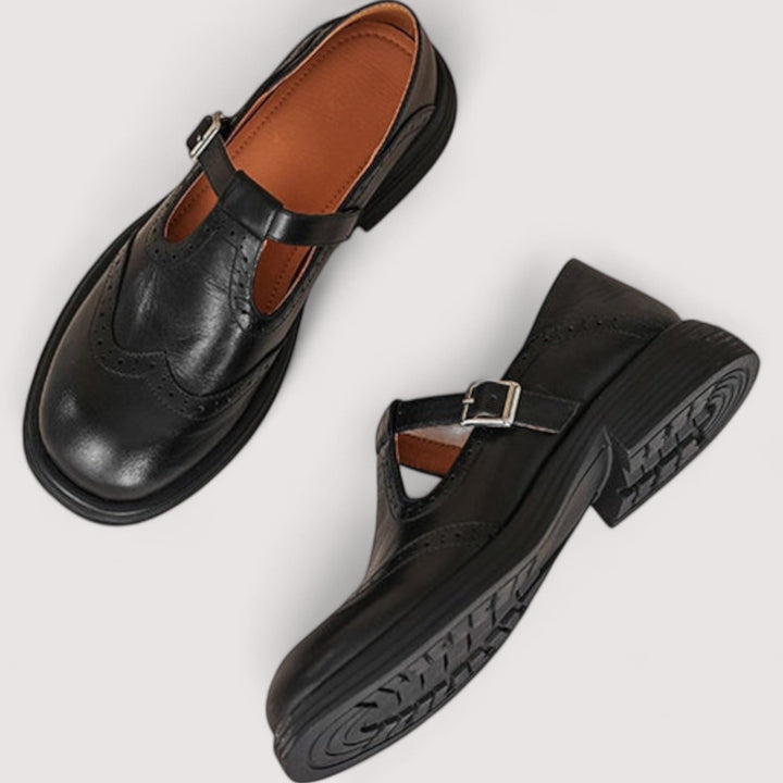 Mathilda | Women's T Bar Mary Jane Shoes Retro Cushioned Flat