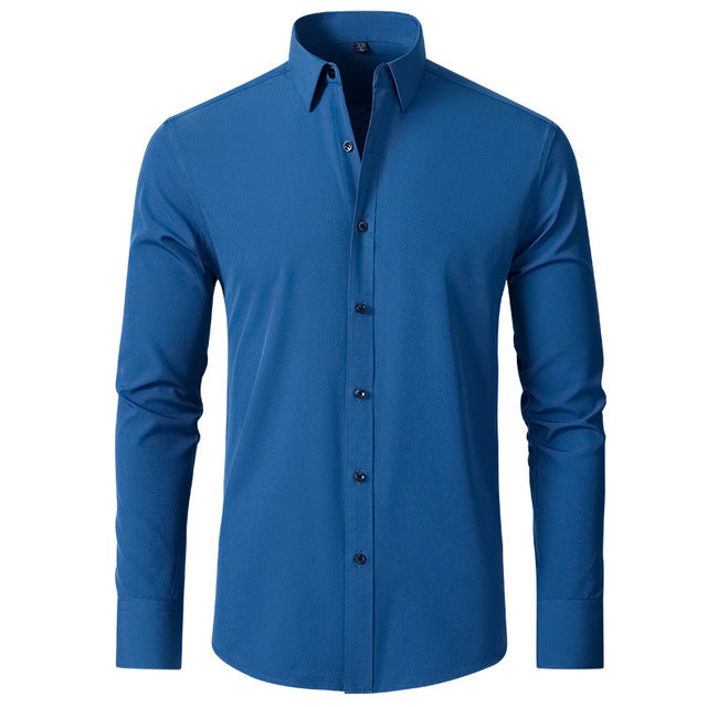 Theo | Men's Stretch Long-Sleeve Shirt Crease-Resistant Breathable