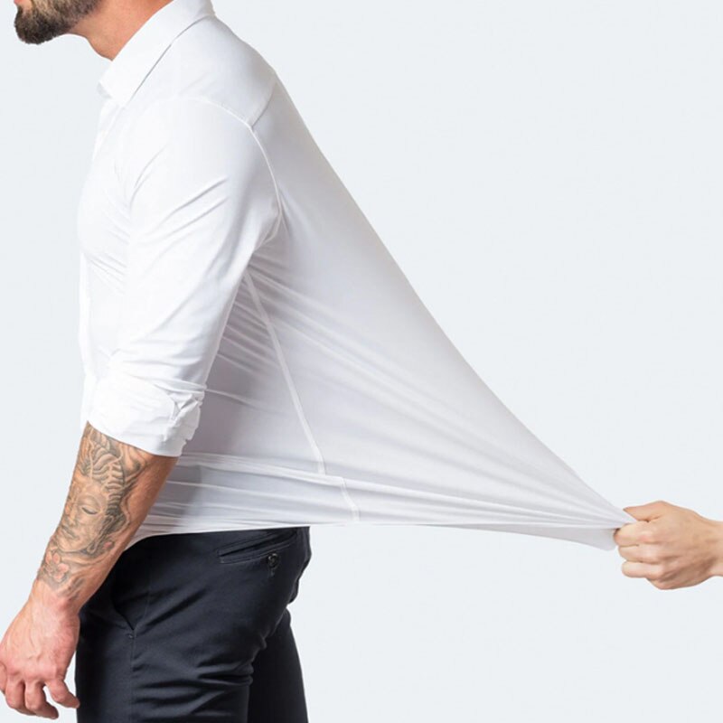 Theo | Men's Stretch Long-Sleeve Shirt Crease-Resistant Breathable