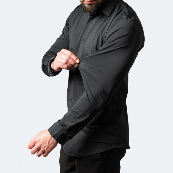 Theo | Men's Stretch Long-Sleeve Shirt Crease-Resistant Breathable