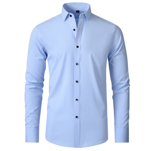 Theo | Men's Stretch Long-Sleeve Shirt Crease-Resistant Breathable