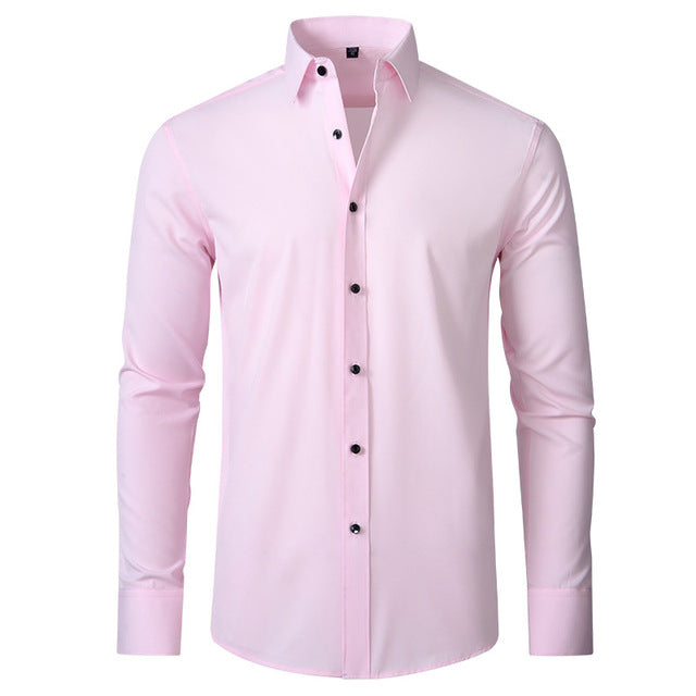 Theo | Men's Stretch Long-Sleeve Shirt Crease-Resistant Breathable