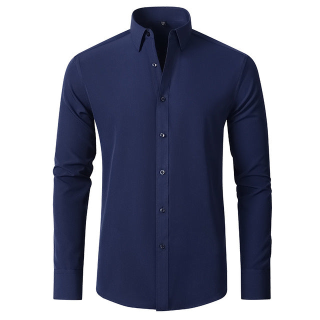 Theo | Men's Stretch Long-Sleeve Shirt Crease-Resistant Breathable