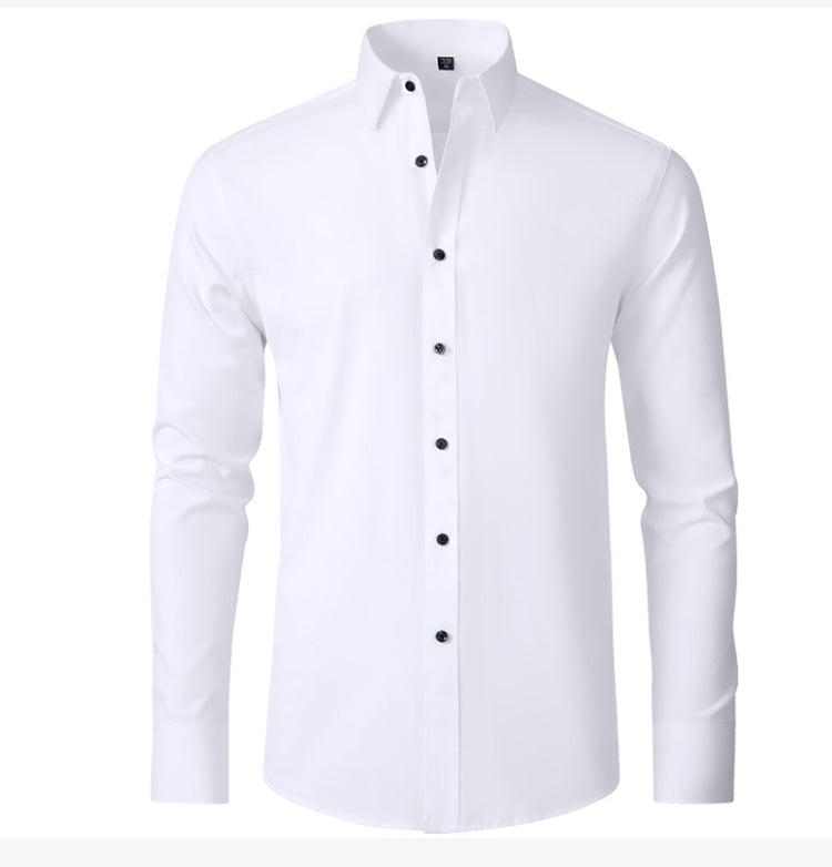 Theo | Men's Stretch Long-Sleeve Shirt Crease-Resistant Breathable