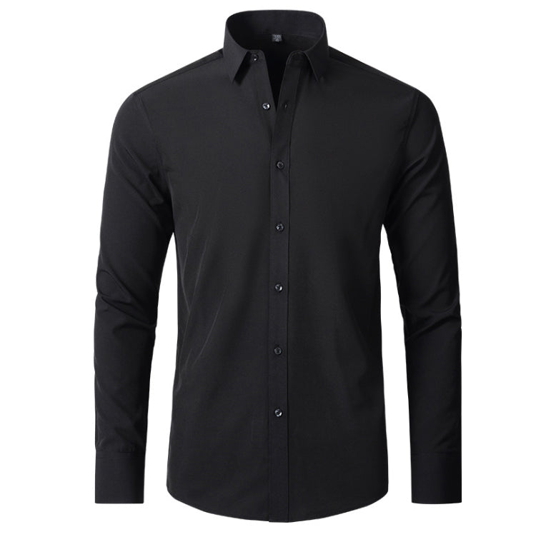Theo | Men's Stretch Long-Sleeve Shirt Crease-Resistant Breathable