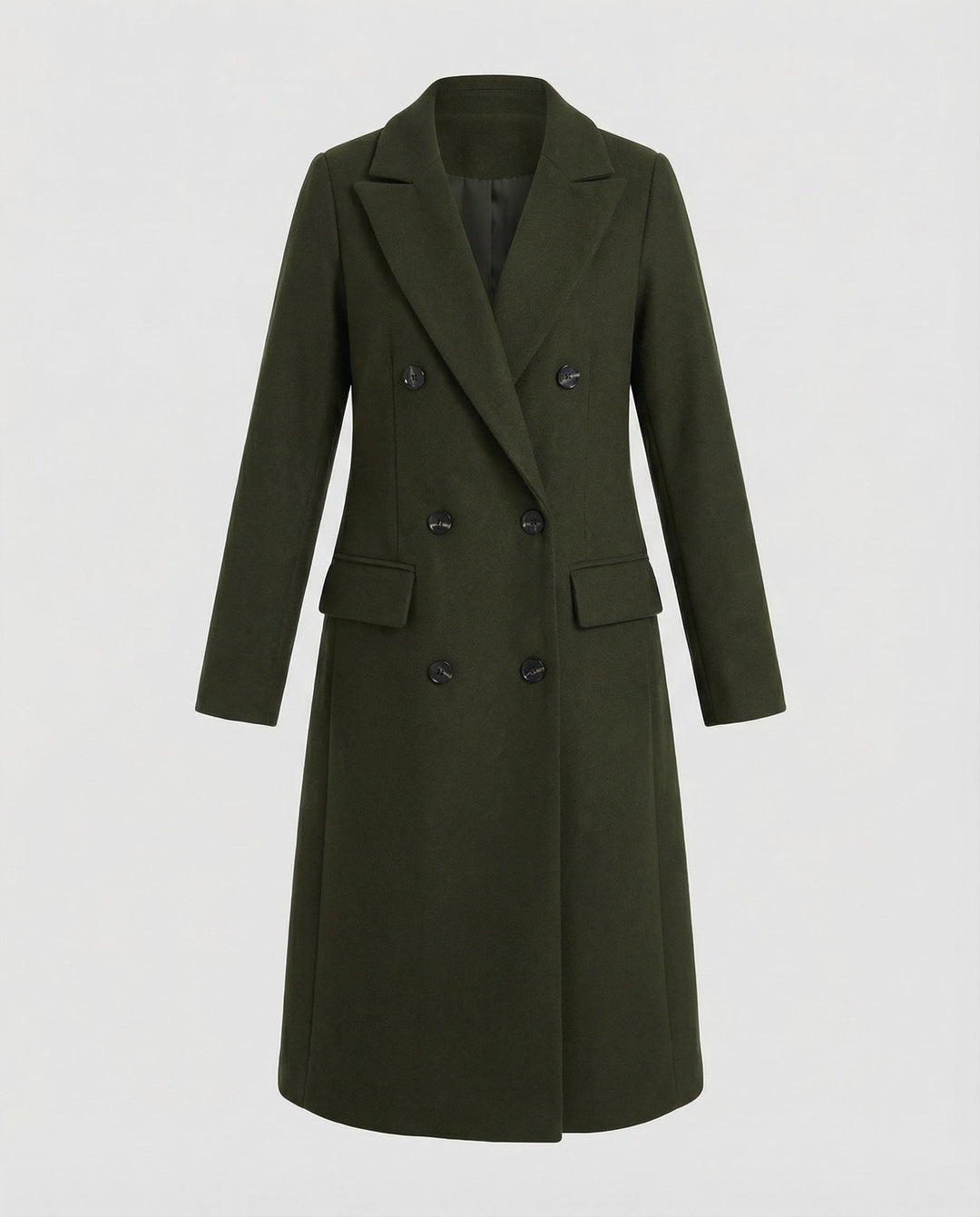 Celeste | Women's Double-Breasted Trench Coat Notch Lapel Belted