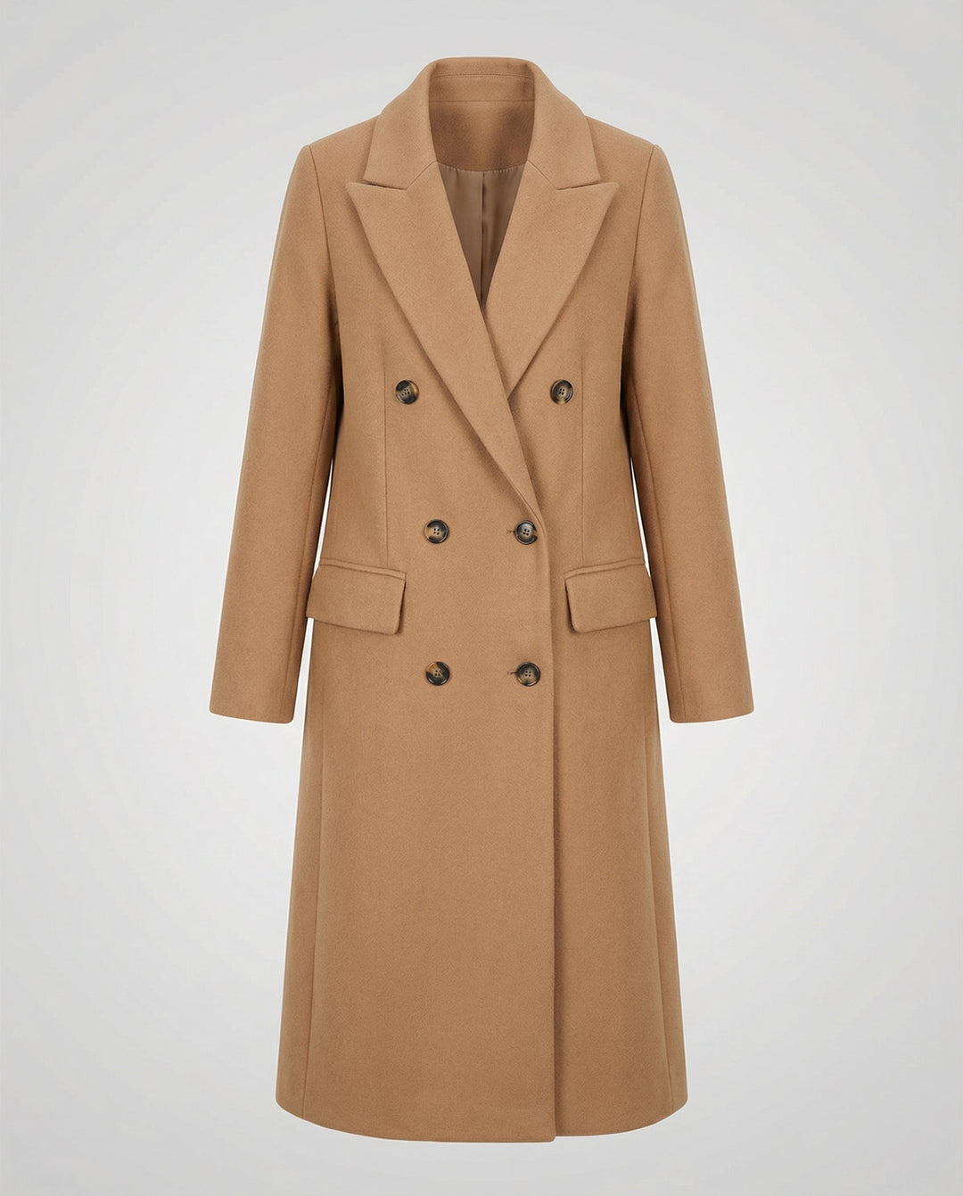 Celeste | Women's Double-Breasted Trench Coat Notch Lapel Belted