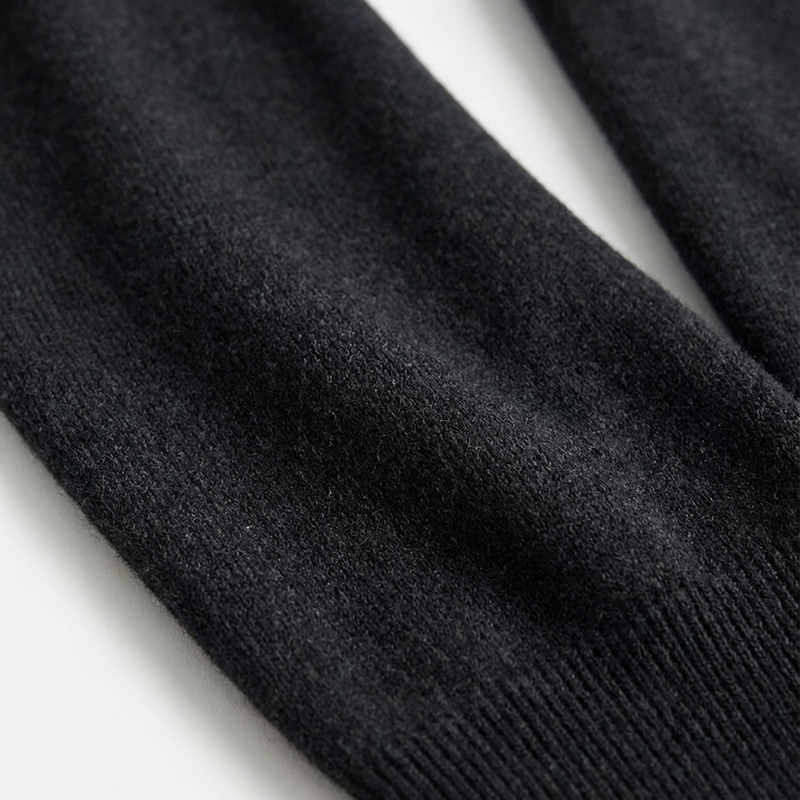 Caleb | Men's Quarter Zip Jumper Relaxed Fit Ribbed Cuffs