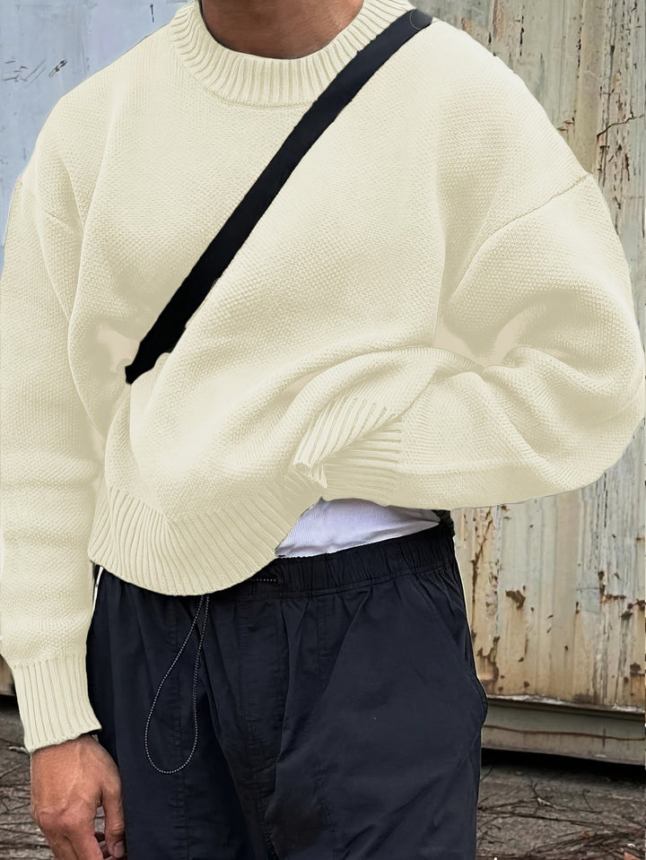Jack | Men's Rib-Knit Crew Neck Jumper Oversized Dropped Shoulder