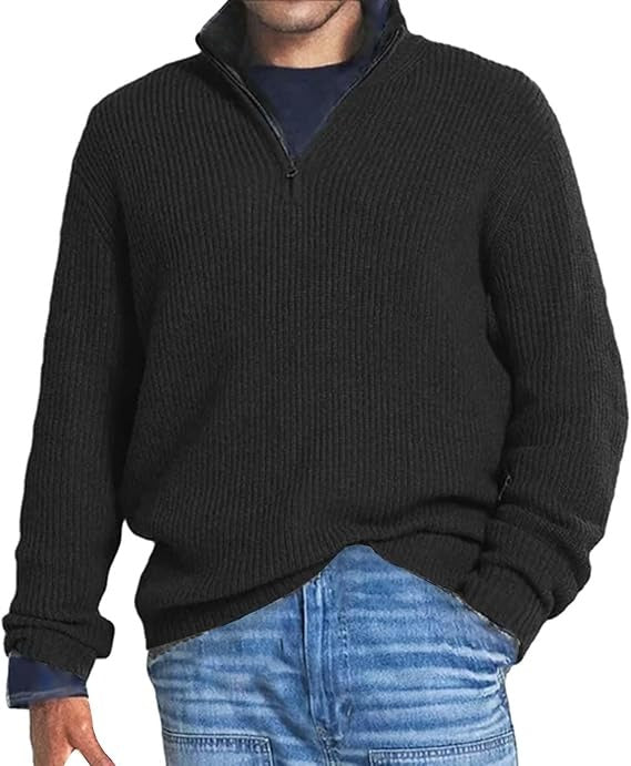 Oliver | Men's Longline Quarter-Zip Jumper Warm Zip Collar