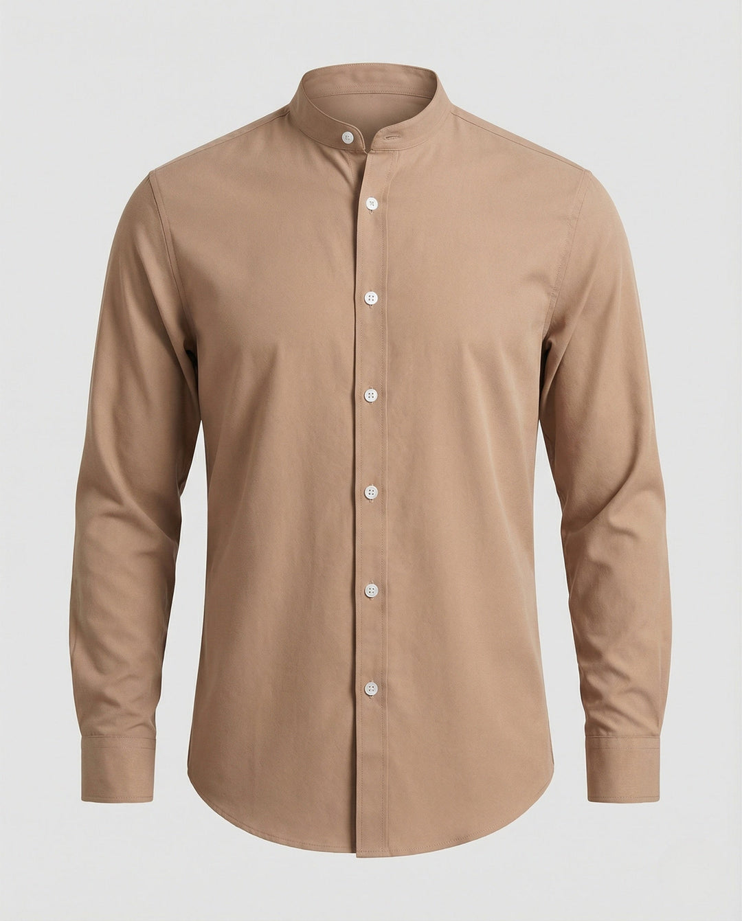 Alfie | Men's Slim Fit Grandad Collar Shirt Stretch Cotton Blend