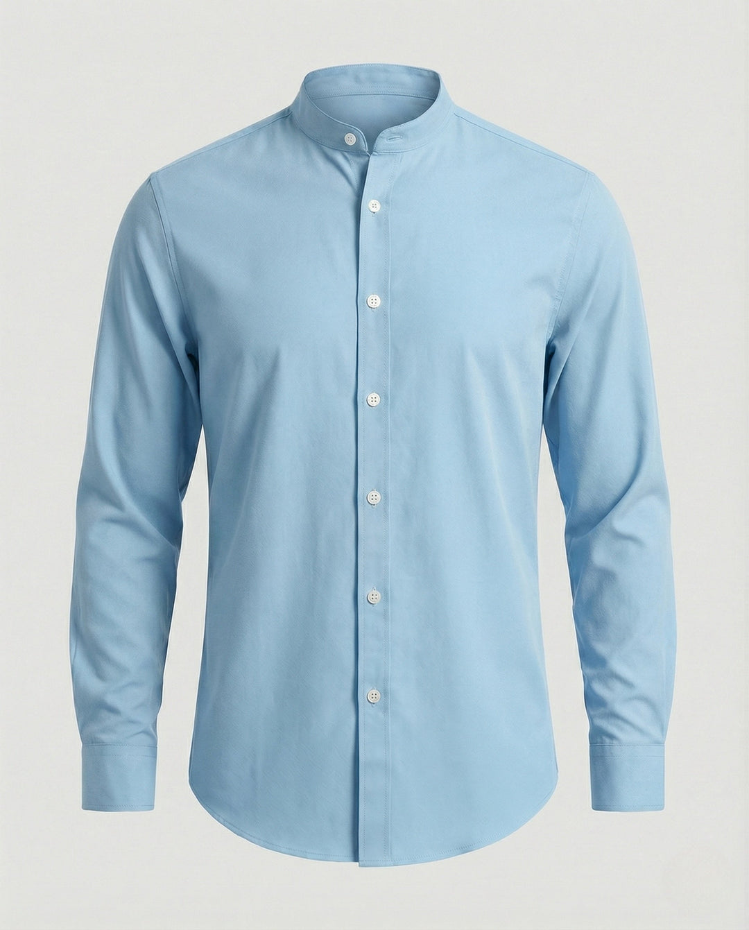 Alfie | Men's Slim Fit Grandad Collar Shirt Stretch Cotton Blend