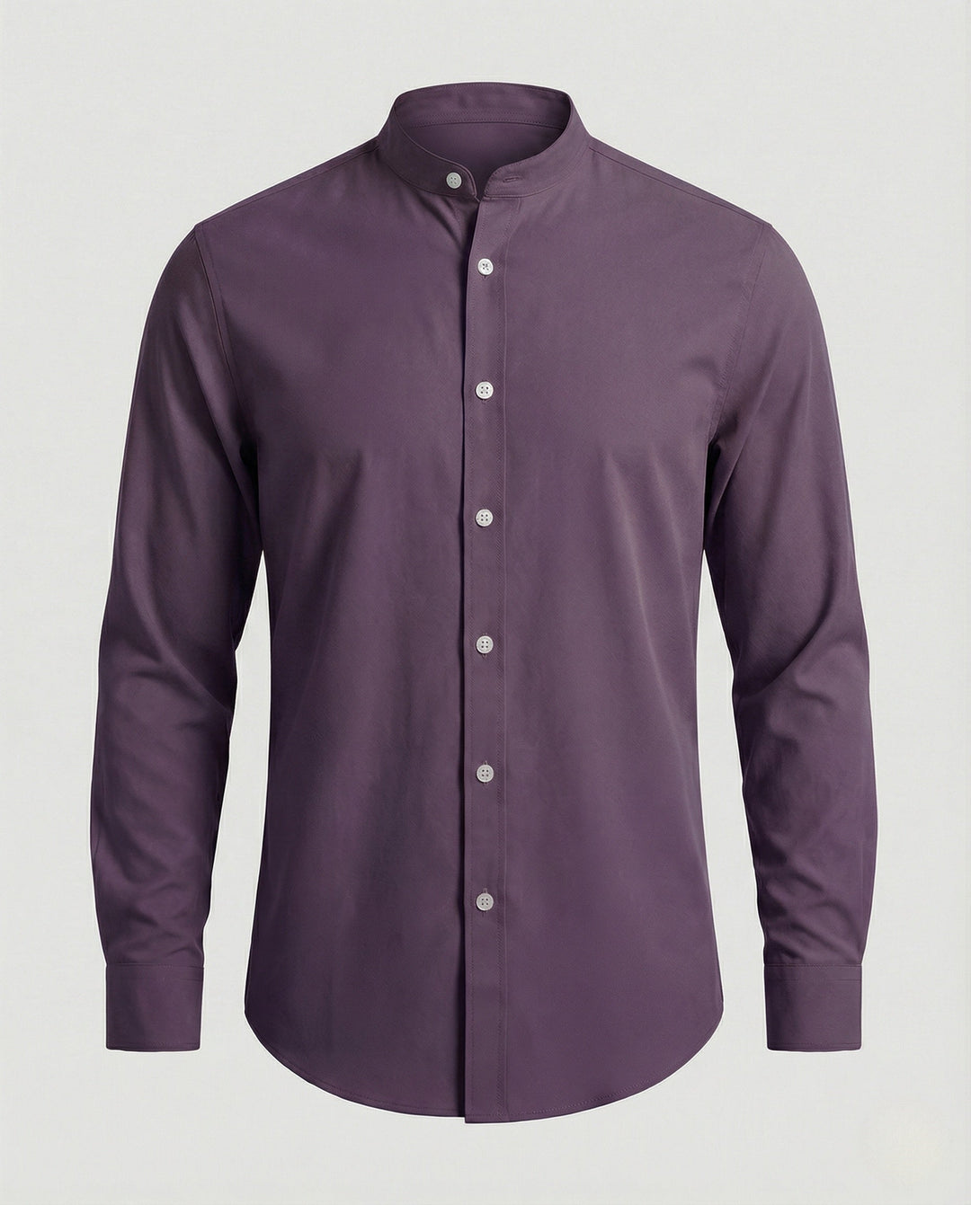 Alfie | Men's Slim Fit Grandad Collar Shirt Stretch Cotton Blend