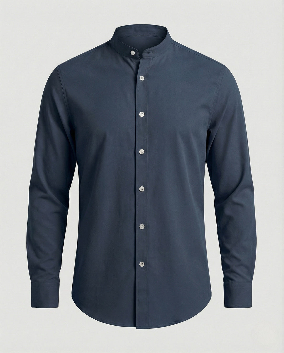 Alfie | Men's Slim Fit Grandad Collar Shirt Stretch Cotton Blend