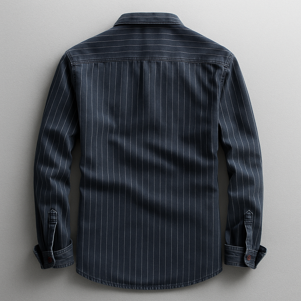 Leo | Men's Tailored-Fit Stretch Shirt Long Sleeve Twin Chest Pockets