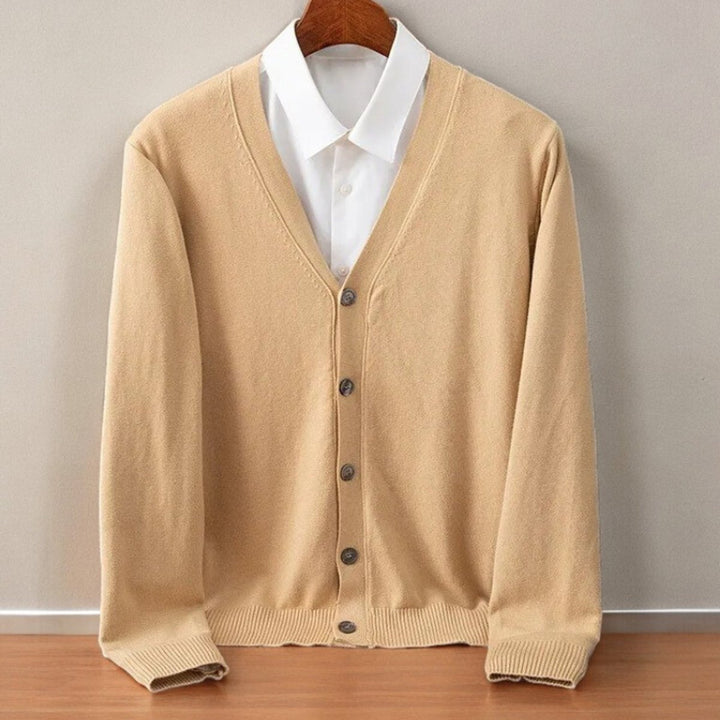 Edward | Mens Cardigans Cashmere Blend V-Neck Button-Up Knitted Jumper