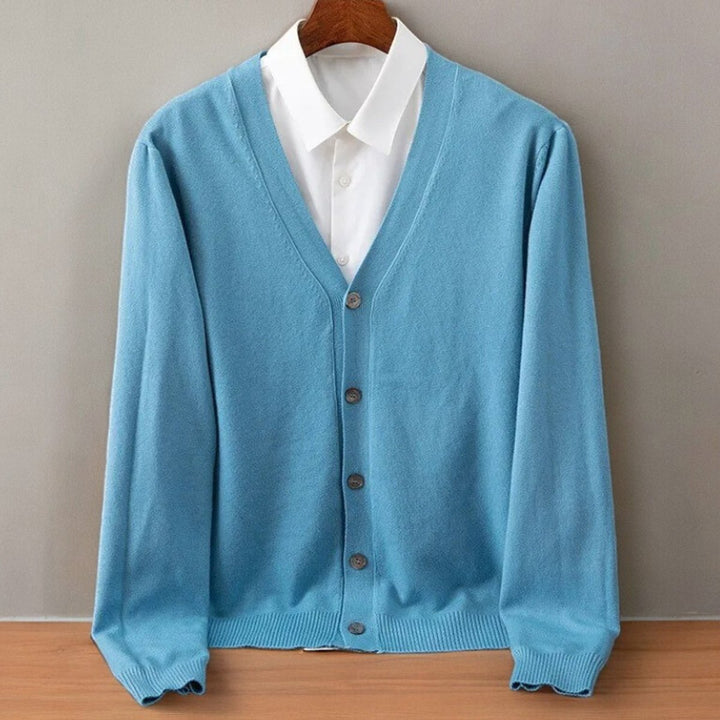 Edward | Mens Cardigans Cashmere Blend V-Neck Button-Up Knitted Jumper