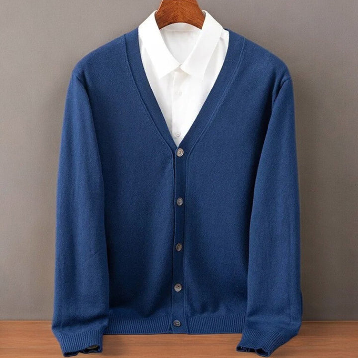 Edward | Mens Cardigans Cashmere Blend V-Neck Button-Up Knitted Jumper