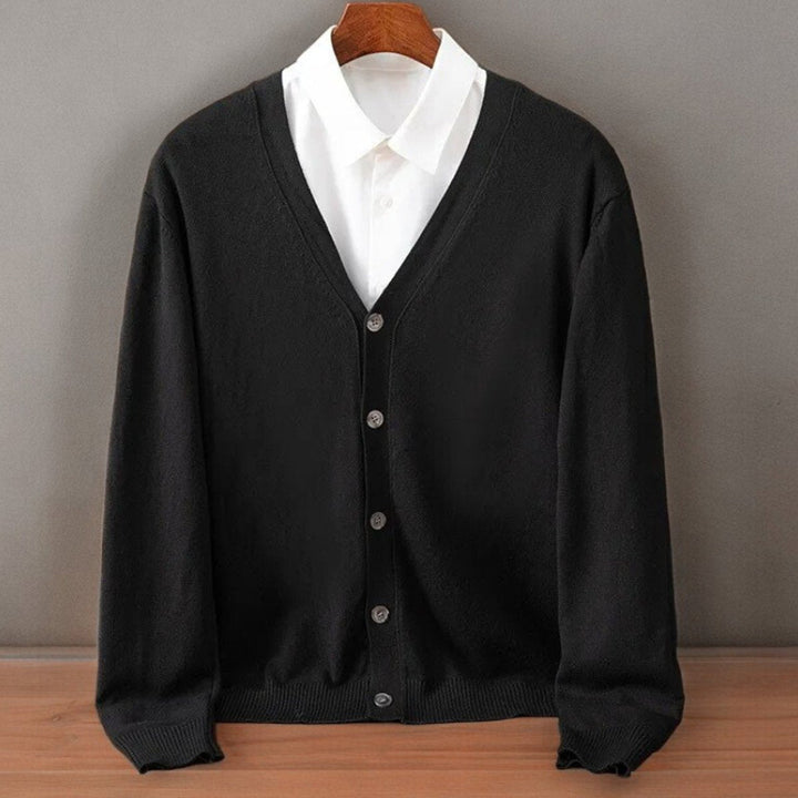 Edward | Mens Cardigans Cashmere Blend V-Neck Button-Up Knitted Jumper