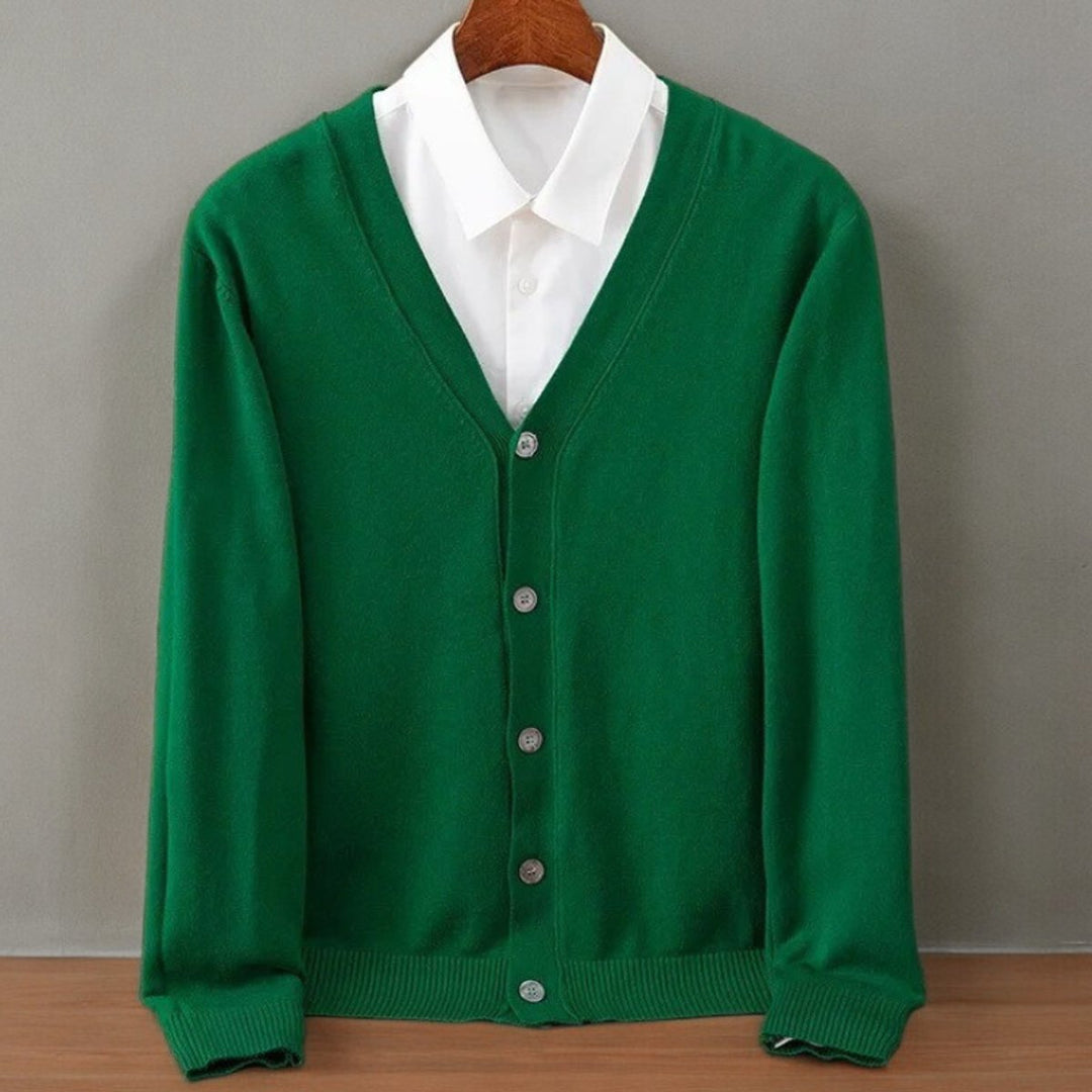 Edward | Mens Cardigans Cashmere Blend V-Neck Button-Up Knitted Jumper