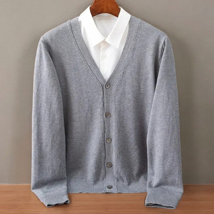 Edward | Mens Cardigans Cashmere Blend V-Neck Button-Up Knitted Jumper