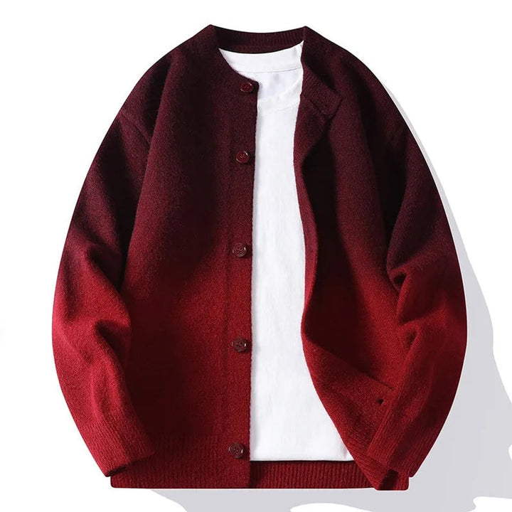 Alfie | Mens Cardigans Ombre Fade Relaxed Knit Button-Up Jumper