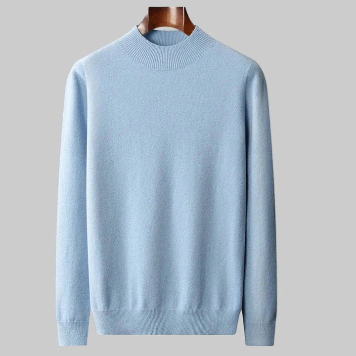 Theo | Men's Cashmere Blend Half-Neck Knitted Jumper Mock Neck