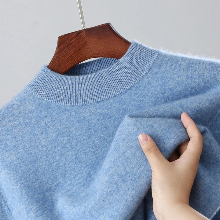 Theo | Men's Cashmere Blend Half-Neck Knitted Jumper Mock Neck