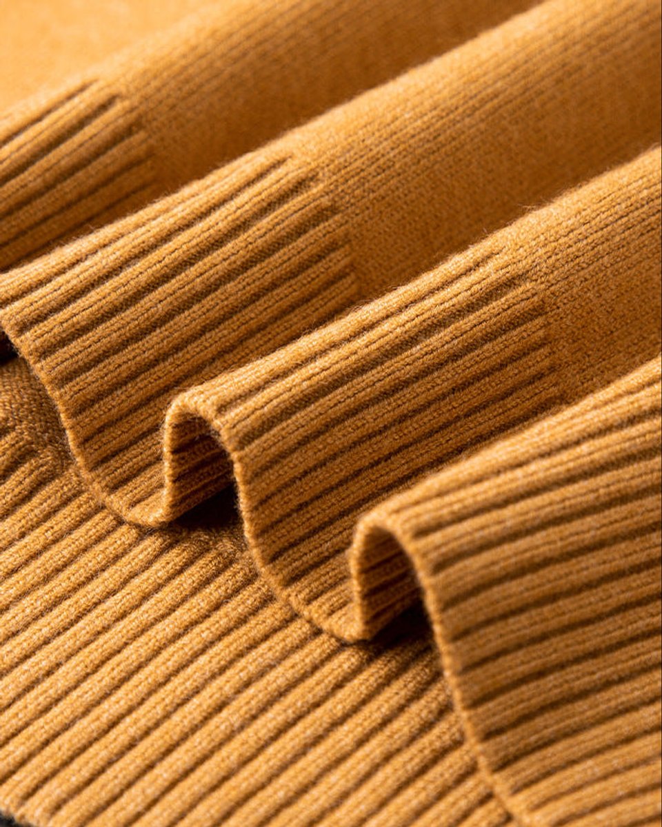 George | Men's Cashmere Blend V-Neck Knitted Jumper Ribbed Cuffs