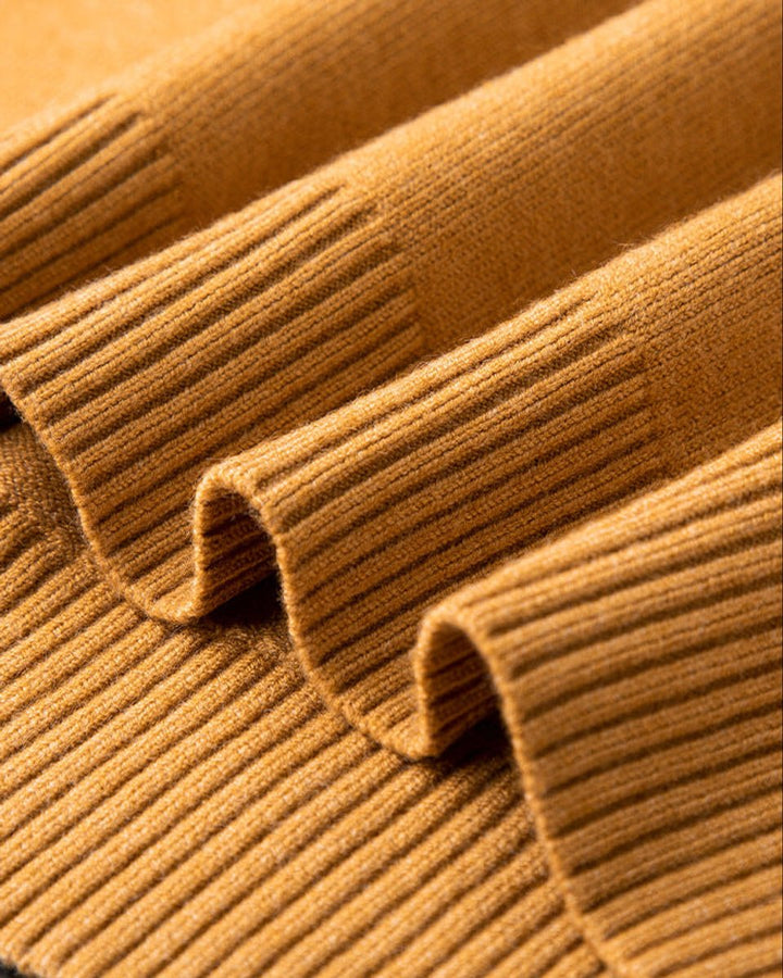 George | Men's Cashmere Blend V-Neck Knitted Jumper Ribbed Cuffs