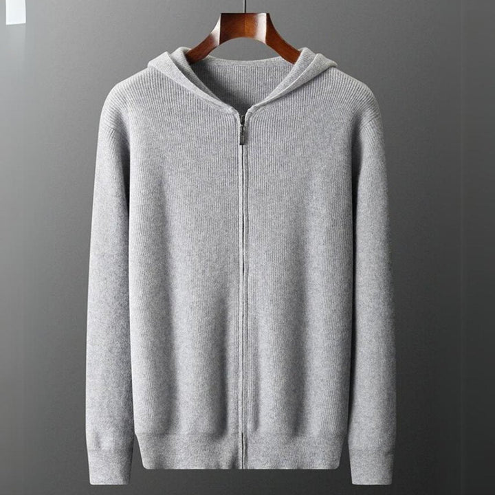 Noah | Men's Cashmere Blend Zip Hoodie Knitted Cardigan Jumper