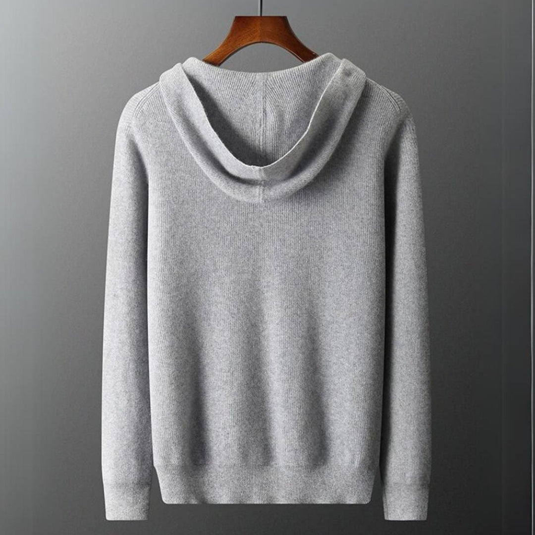 Noah | Men's Cashmere Blend Zip Hoodie Knitted Cardigan Jumper
